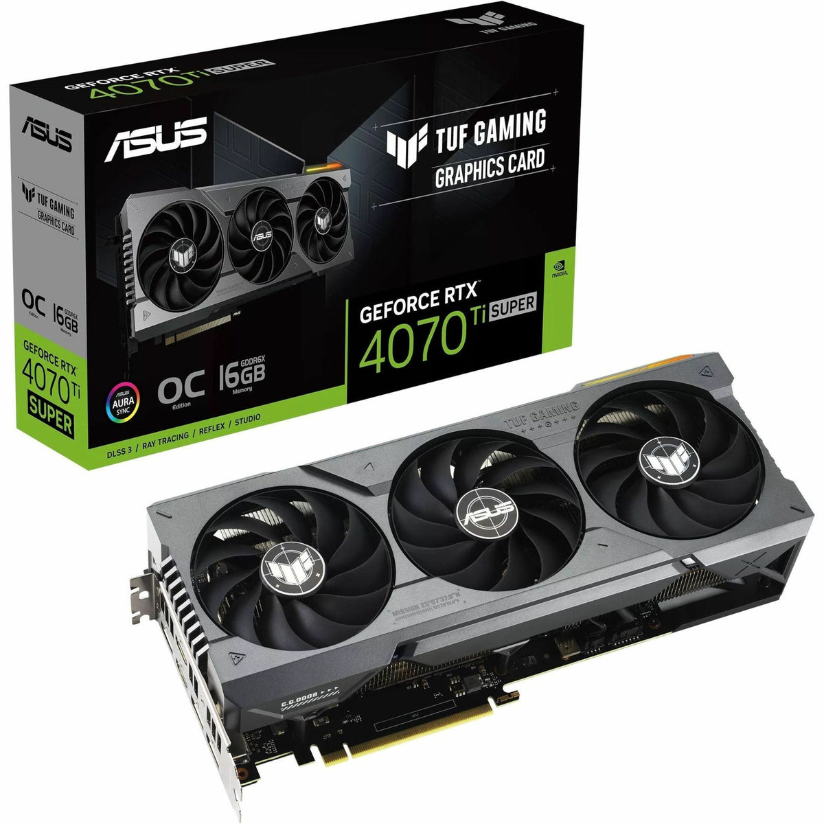 TUF NVIDIA GeForce RTX 4070 Ti SUPER Graphic Card - 16 GB GDDR6X - TUF-RTX4070TIS-O16G-GAMING