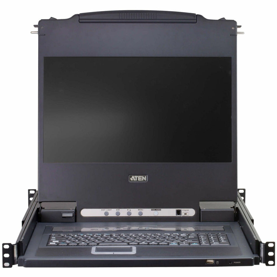 ATEN 8-Port PS/2-USB VGA Single Rail LCD KVM Switch - CL5708MW