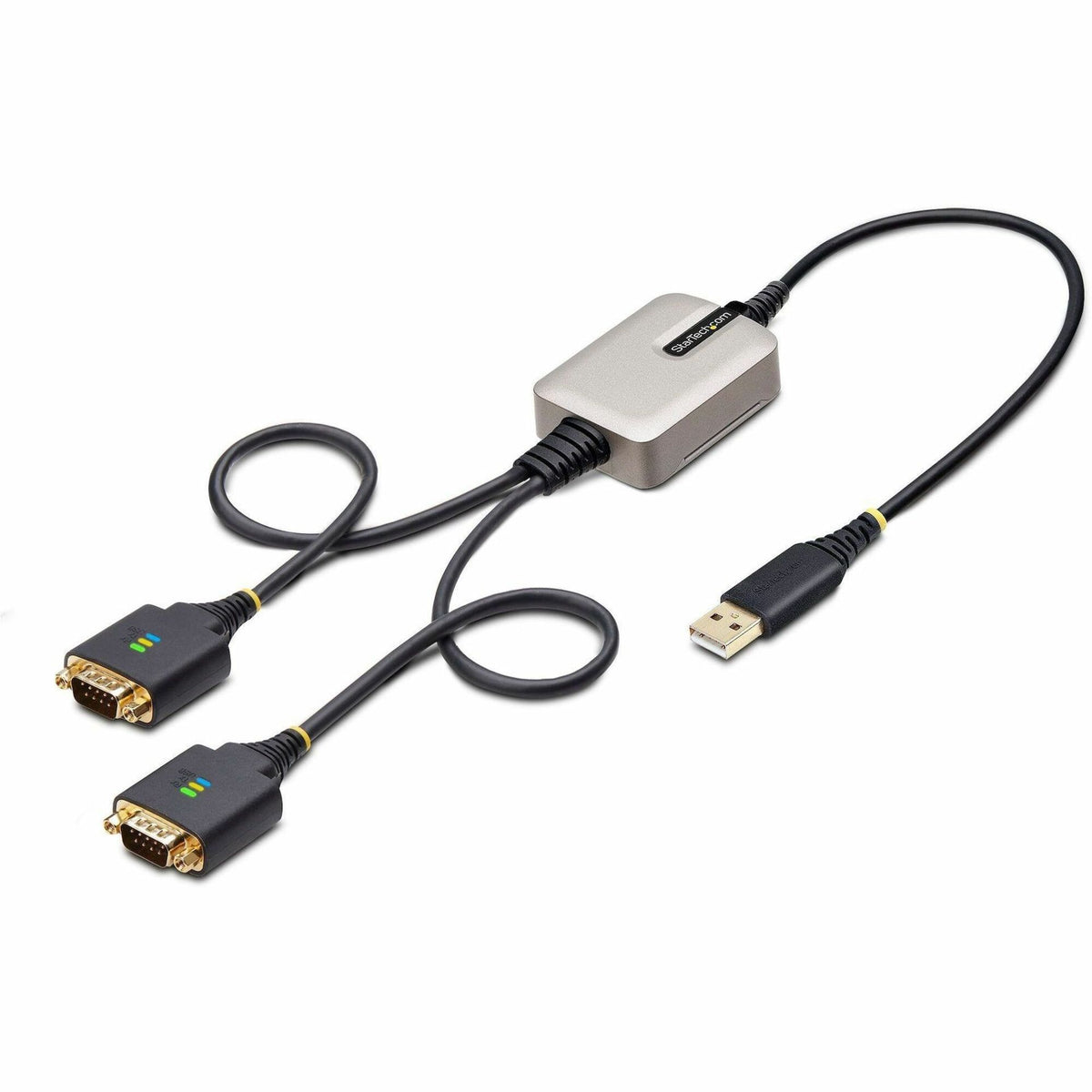StarTech.com 2ft/60cm 2-Port USB to Serial Adapter Cable, COM Retention, FTDI, DB9 RS232, Changeable DB9 Screws/Nuts, Windows/macOS/Linux - 2P1FFC-USB-SERIAL
