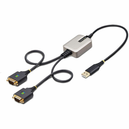 StarTech.com 2ft/60cm 2-Port USB to Serial Adapter Cable, COM Retention, FTDI, DB9 RS232, Changeable DB9 Screws/Nuts, Windows/macOS/Linux - 2P1FFC-USB-SERIAL