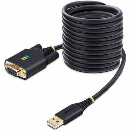 StarTech.com 10ft (3m) USB to Null Modem Serial Adapter Cable, COM Retention, FTDI, RS232, Changeable DB9 Screws/Nuts, Windows/macOS/Linux - 1P10FFCN-USB-SERIAL