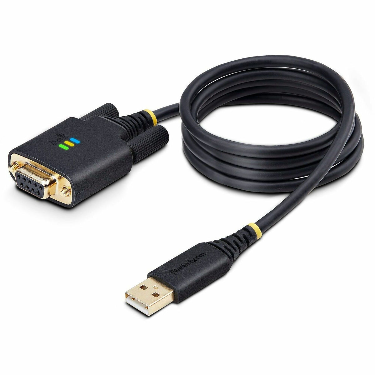 StarTech.com 3ft (1m) USB to Null Modem Serial Adapter Cable, COM Retention, FTDI, RS232, Changeable DB9 Screws/Nuts, Windows/macOS/Linux - 1P3FFCNB-USB-SERIAL