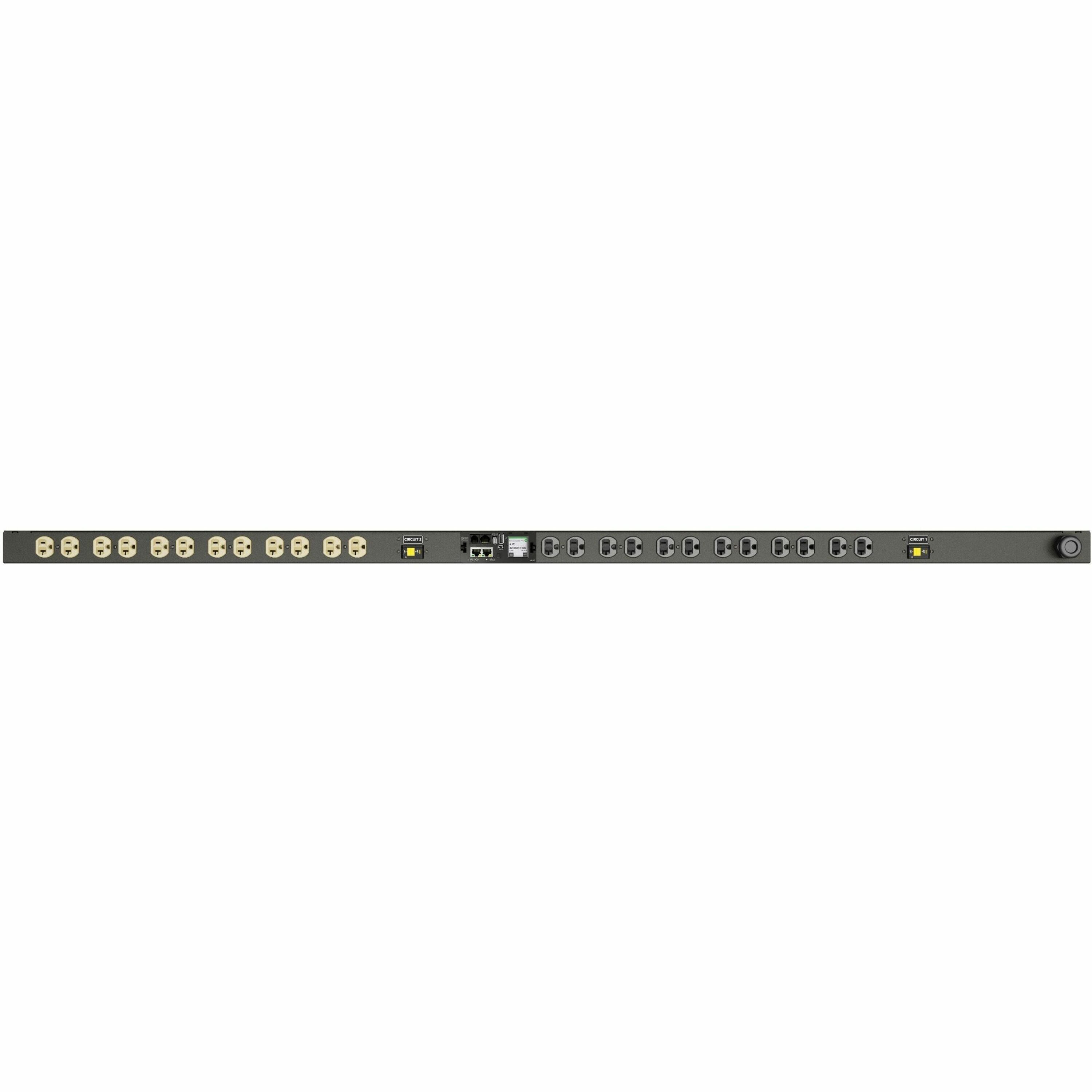 Vertiv Geist Monitored RPDU with Next-Generation IMD | 30A | 120V | 0U Rack | (24) NEMA 5-20R receptacles | NEMA L5-30P Plug | 2.8kW | VP4N30AP - VP4N30AP