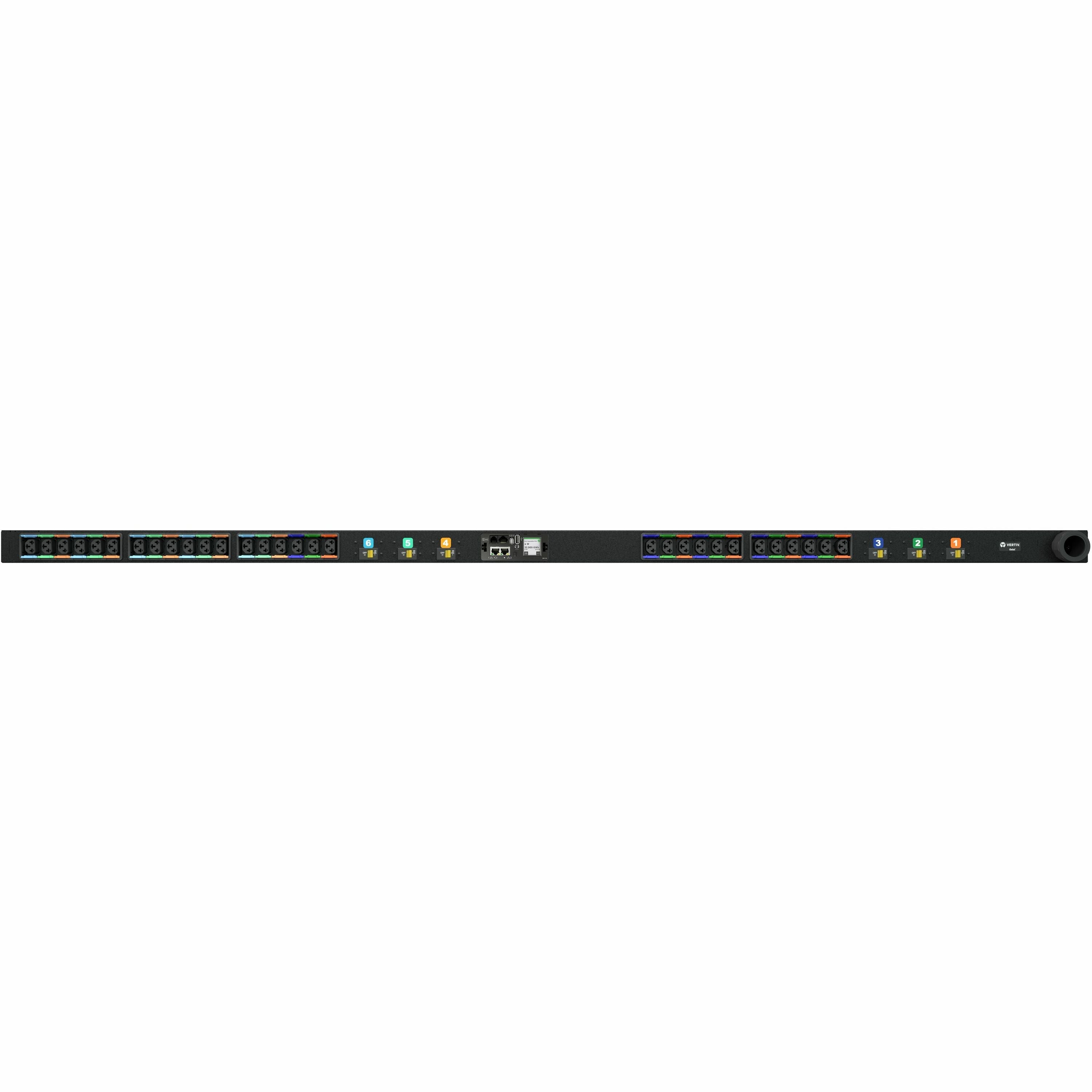 Vertiv Geist Monitored Rack PDU with Next-Generation IMD| 60A| 208V DELTA| 0U| (30) Combination C13/C19 outlets| 3P+E (IP44)| 17.2kW| VP4N60AE - VP4N60AE
