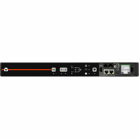 Vertiv Geist Rack Transfer Switch PDU with Next-Generation IMD| 15A| 120V| 1.4kW| (10) NEMA 5-15R Receptacles| (2) NEMA 5-15P Plug| VA4N11A0 - VA4N11A0