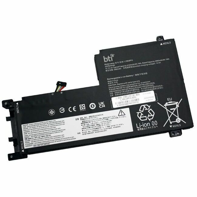 BTI L19C3PF4-BTI 11.1V 44WHR LI-ION BATTERY 5B10W86955, L19C3PF4, 5B10W86959, L19D3PF3, 5B11N52042, SB10W86941, 5B11N56343, SB10W86951 IDEAPAD 5-15ALC05, IDEAPAD 5-15ALC05 82LN, IDEAPAD 5-15ARE05, IDEAPAD 5-15ARE05 81YQ, IDEAPAD 5-15IIL05, IDEAPAD 5-15IIL05 81YK, IDEAPAD 5-15ITL05, IDEAPAD 5-15ITL05 82FG - L19C3PF4-BTI