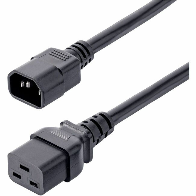 StarTech.com 6ft (1.8m) Heavy Duty Power Cord, C14 to C19, 15A 250V, 14AWG, PDU Power Cord, Server Power Cable, UL Listed - PXTC14C19146