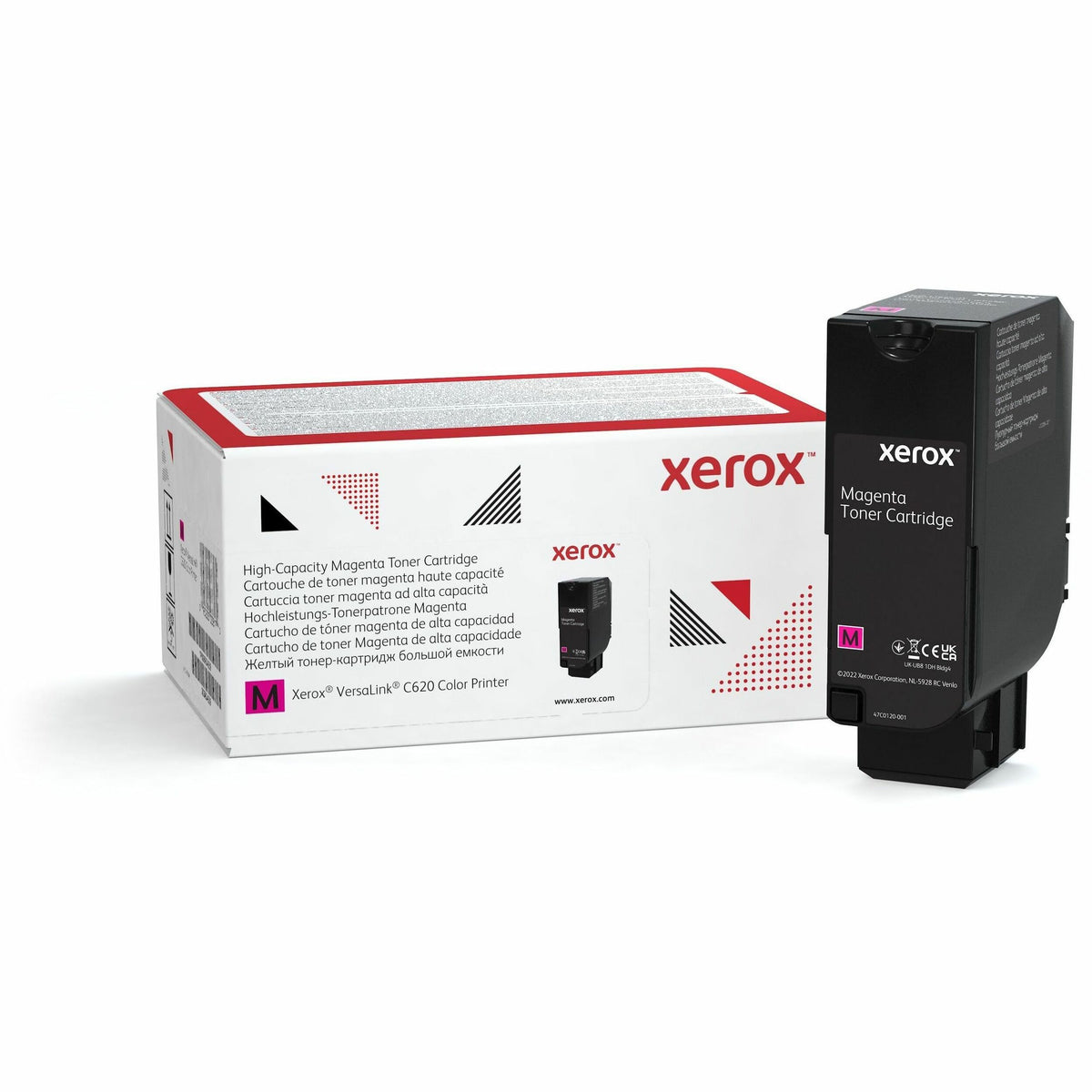 Xerox Genuine Xerox&reg; VersaLink&reg; C620 Color Printer Magenta High capacity Toner Cartridge (12000 Pages) - 006R04626 - 006R04626