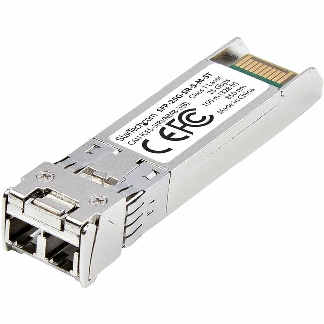 StarTech.com MSA-Compliant SFP-25G-SR-S SFP28 Module, 25Gb Multimode Fiber (MMF), 25GBASE-SR LC Transceiver, 850nm, 100m (328ft), DDM/DOM - SFP-25G-SR-S-M-ST