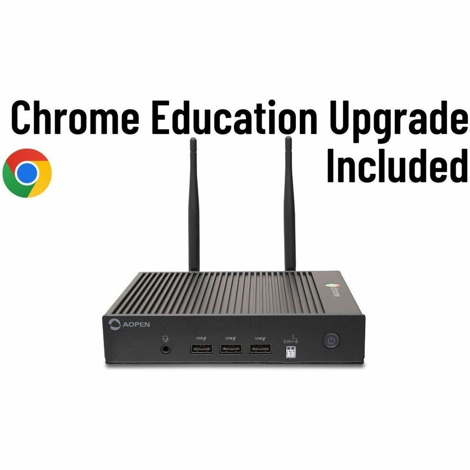 AOPEN Chromebox Mini 2 Education Upgrade - AI Ready - 3 Year Warranty Included - Intel Celeron N4500 - Fanless - 8 GB RAM - 32 GB eMMC - Military grade - 91.CM200.GA30