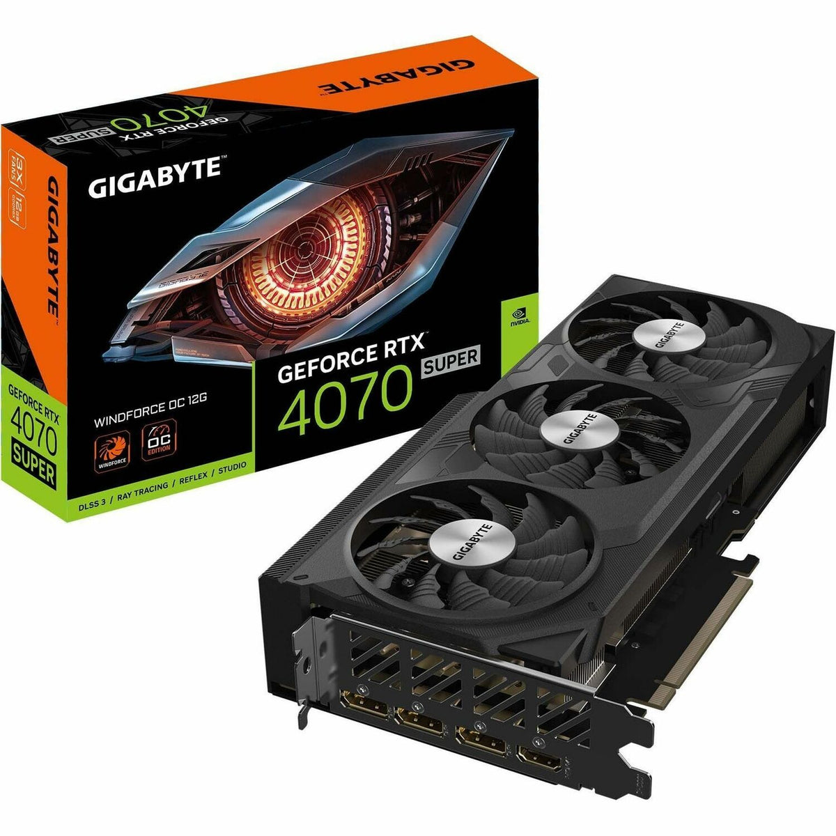 Gigabyte NVIDIA GeForce RTX 4070 SUPER Graphic Card - 12 GB GDDR6X - GV-N407SWF3OC-12GD