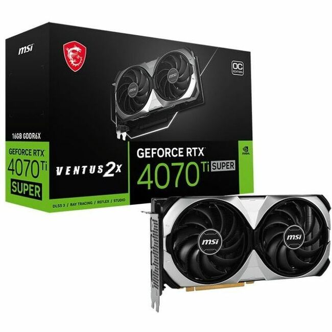 MSI NVIDIA GeForce RTX 4070 Ti SUPER Graphic Card - 16 GB GDDR6X - G407TS16V2C