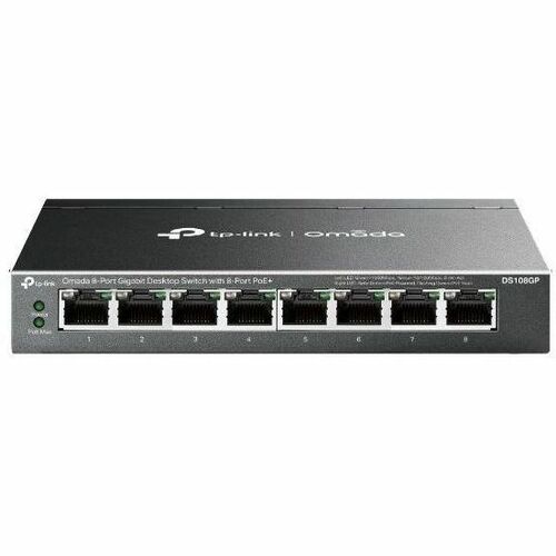 TP-Link Omada 8-Port Gigabit Desktop Switch with 8-Port PoE+ - DS108GP