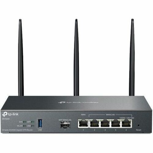 Omada ER706W Wi-Fi 6 IEEE 802.11 a/b/g/n/ac/ax Ethernet Wireless Router - ER706W