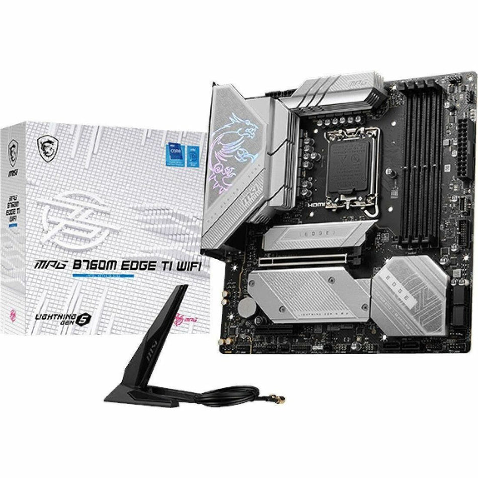 MSI MPG B760M EDGE TI WIFI Gaming Desktop Motherboard - Intel B760 Chipset - Socket LGA-1700 - Micro ATX - MPG B760M EDGE TI WIFI