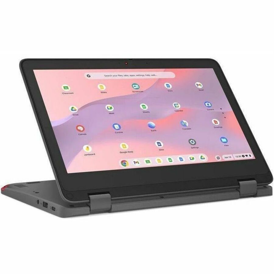 Lenovo 300e Yoga Chromebook Gen 4 82W2000AUS 11.6" Touchscreen Convertible 2 in 1 Chromebook - HD - Octa-core (ARM Cortex A76 + Cortex A55) - 4 GB - 32 GB Flash Memory - English Keyboard - Graphite Gray - 82W2000AUS