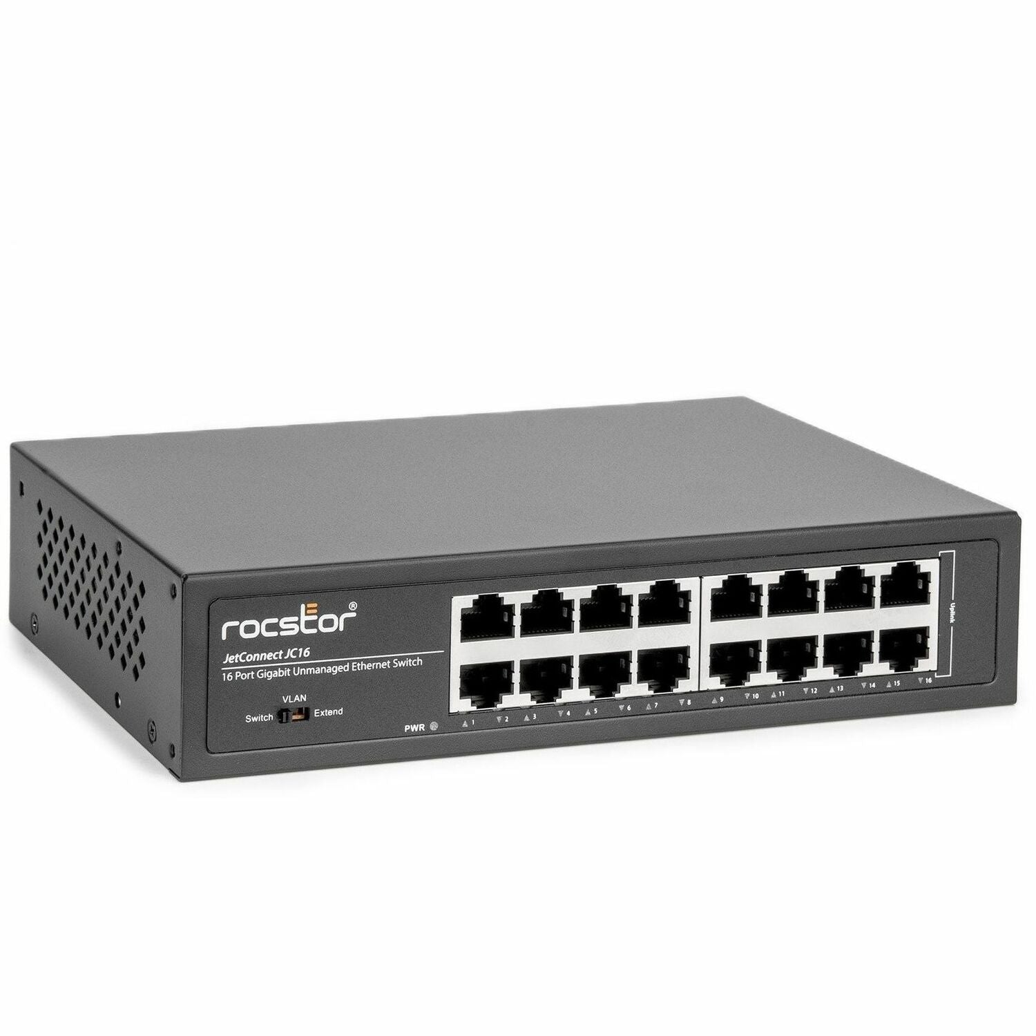 Rocstor JetConnect JC16 Unmanaged 16-Port Gigabit Switch - Y10S003-B1