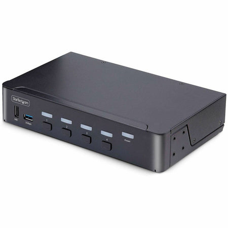 StarTech.com 4-Port DisplayPort 1.4 KVM Switch, 8K 60Hz / 4K 144Hz, 2x USB 3.0 Ports, 4x USB 2.0 Ports, Hotkey Switching, TAA Compliant - D86A2-4-PORT-8K-KVM