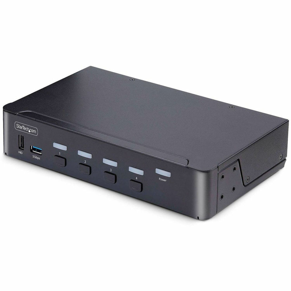 StarTech.com 4-Port DisplayPort 1.4 KVM Switch, 8K 60Hz / 4K 144Hz, 2x USB 3.0 Ports, 4x USB 2.0 Ports, Hotkey Switching, TAA Compliant - D86A2-4-PORT-8K-KVM