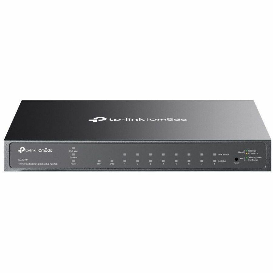Omada 10-Port Gigabit Smart Switch with 8-Port PoE+ - SG2210P