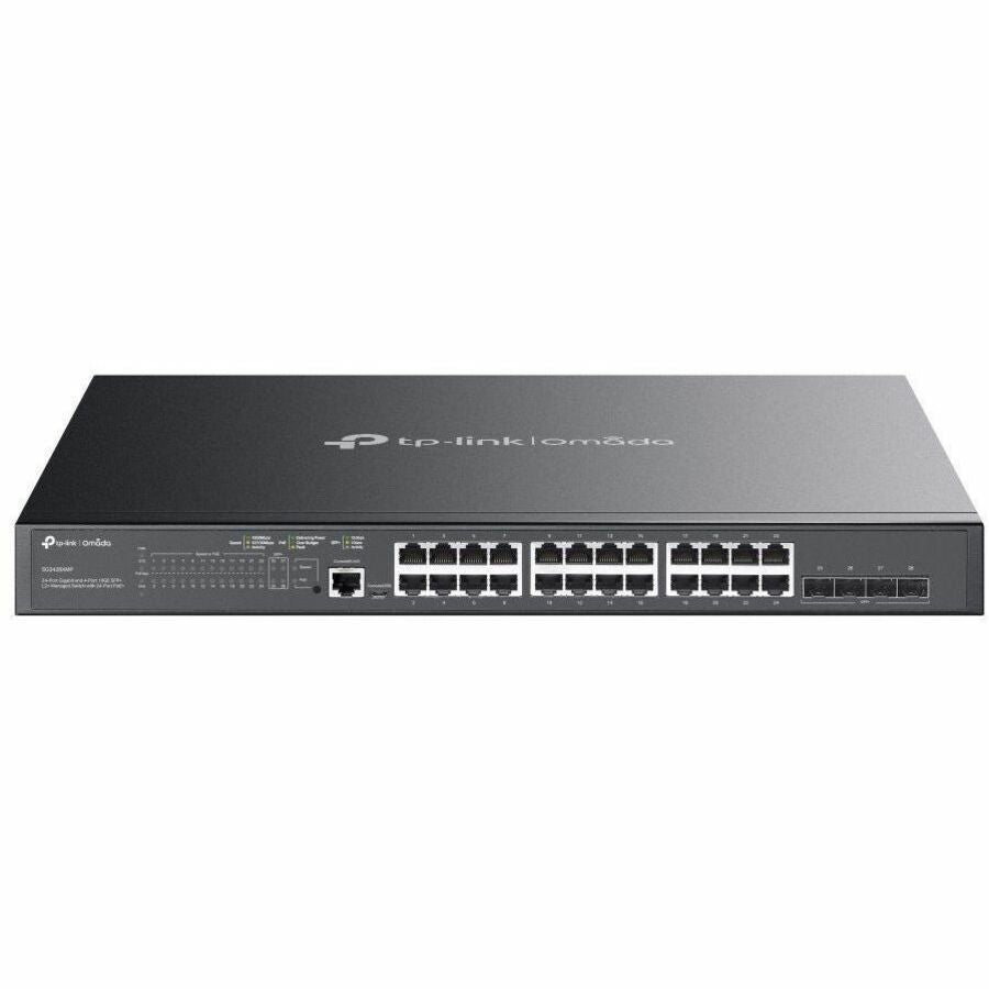 TP-Link 24-Port Gigabit and 4-Port 10GE SFP+ L2+ Managed Switch with 24-Port PoE+ - SG3428XMP