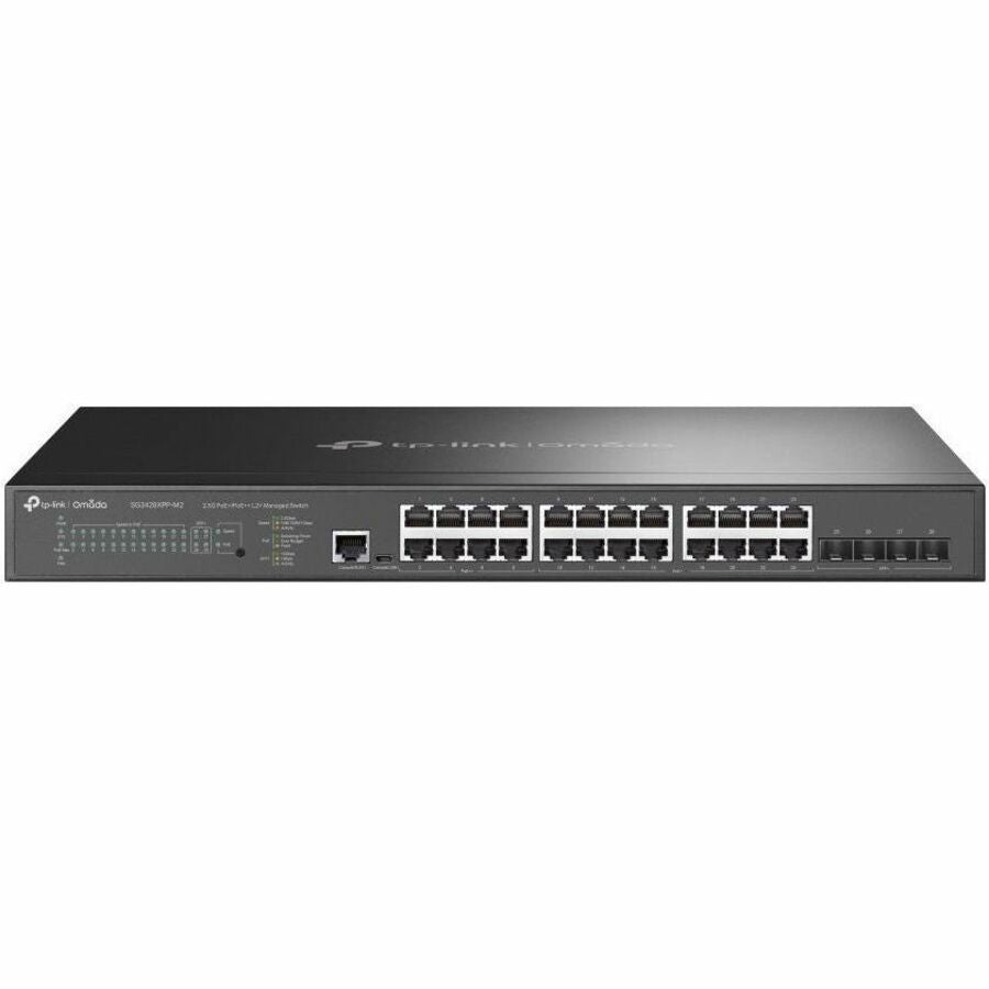 TP-Link Omada SG3428XPP-M2 - Omada 24-Port 2.5GBASE-T and 4-Port 10GE SFP+ L2+ Managed Switch with 16-Port PoE+ & 8-Port PoE++ - SG3428XPP-M2