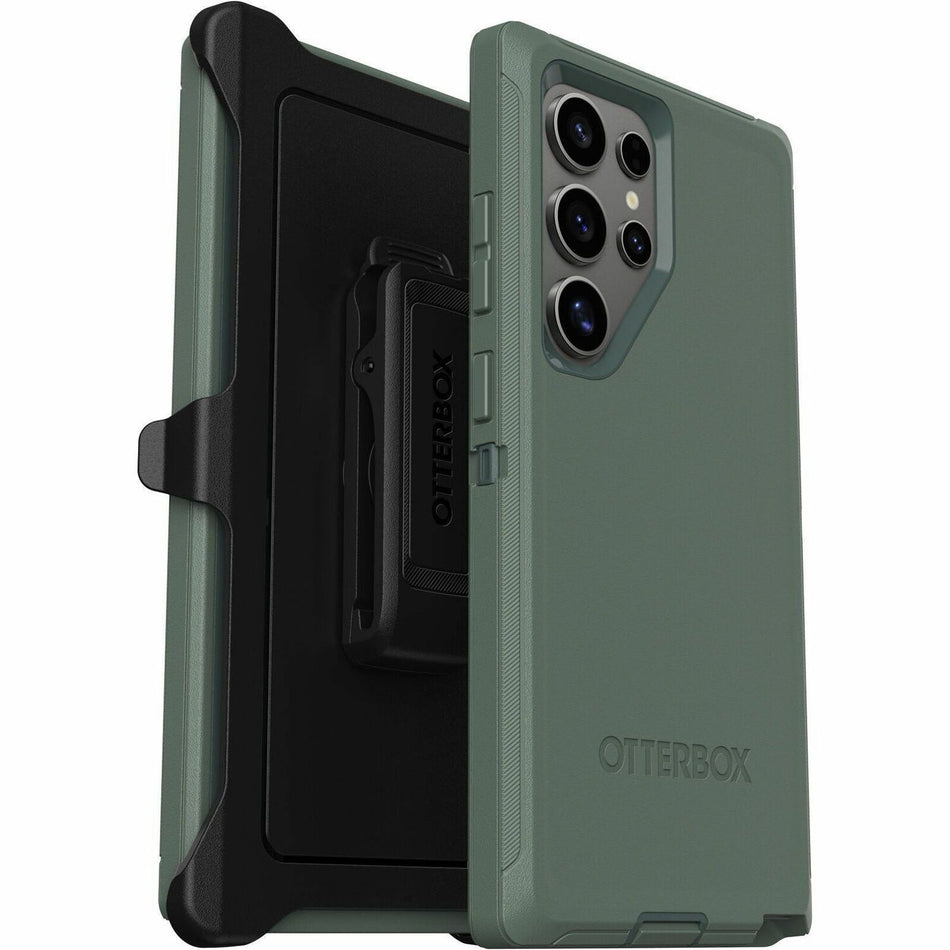 OtterBox Defender Carrying Case (Holster) Samsung Galaxy S24 Ultra Smartphone - Forest Ranger (Green) - 77-94496