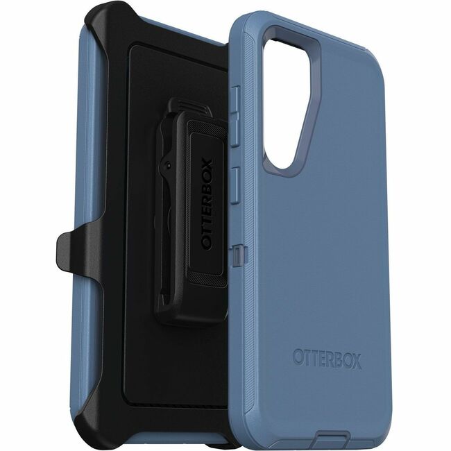 OtterBox Defender Carrying Case (Holster) Samsung Galaxy S24 Smartphone - Baby Blue Jeans (Blue) - 77-94477