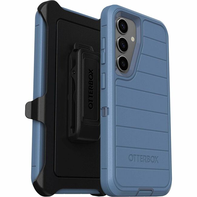 OtterBox Defender Series Pro Rugged Carrying Case (Holster) Samsung Galaxy S24 Smartphone - Baby Blue Jeans (Blue) - 77-94618