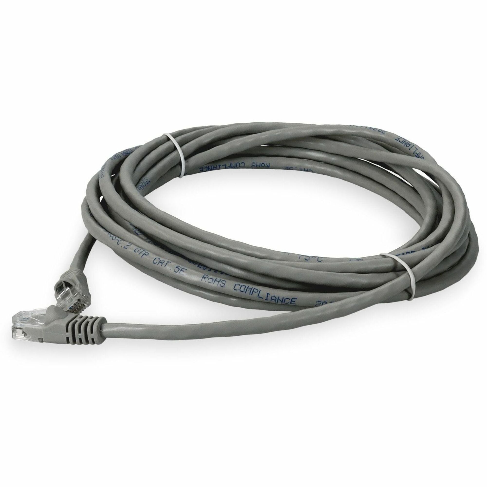 AddOn 30ft Gray CAT 5E PVC Ethernet Cable Snagless Bubble Boot RJ-45 M/M - ADD-30FCAT5E-GY