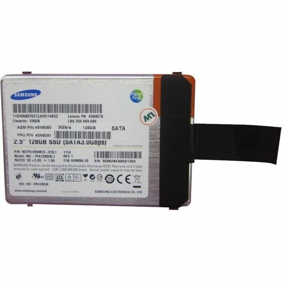 Lenovo 128 GB Solid State Drive - 2.5" Internal - SATA (SATA/300) - 45N8081-RF