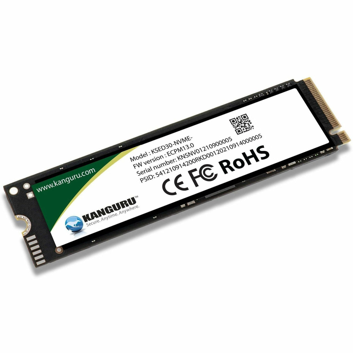 Kanguru Defender SED30 Hardware-Based-Self-Encrypting Internal SSD-KSED30-NVME-Series 2 TB Solid State Drive - M.2 2280 Internal - PCI Express NVMe (PCI Express NVMe 4.0 x4) - TAA Compliant - KSED30-NVME-2T