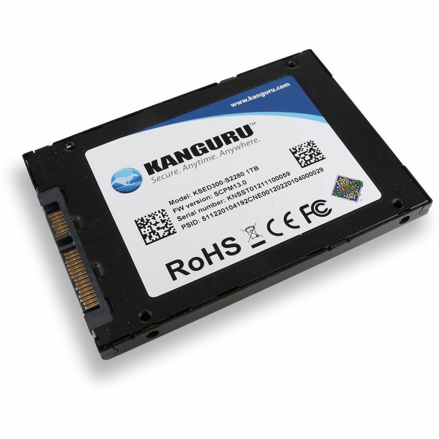 Kanguru Defender SED300 Hardware-Based Self-Encrypting Internal SSD-FIPS 140-2 Certified -KSED300-SATA-Series 2 GB Solid State Drive - 2.5" Internal - SATA - TAA Compliant - KSED300-SATA-2T