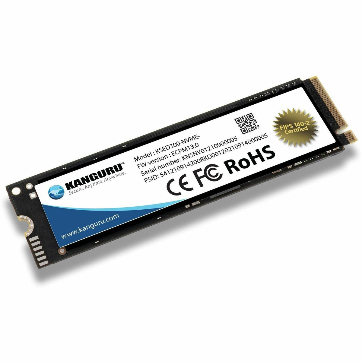 Kanguru Defender&reg; Opal SED300&trade; FIPS 140-2 Certified, M.2 NVMe Internal Self-Encrypting SSD, 2T - KSED300-NVME-2T