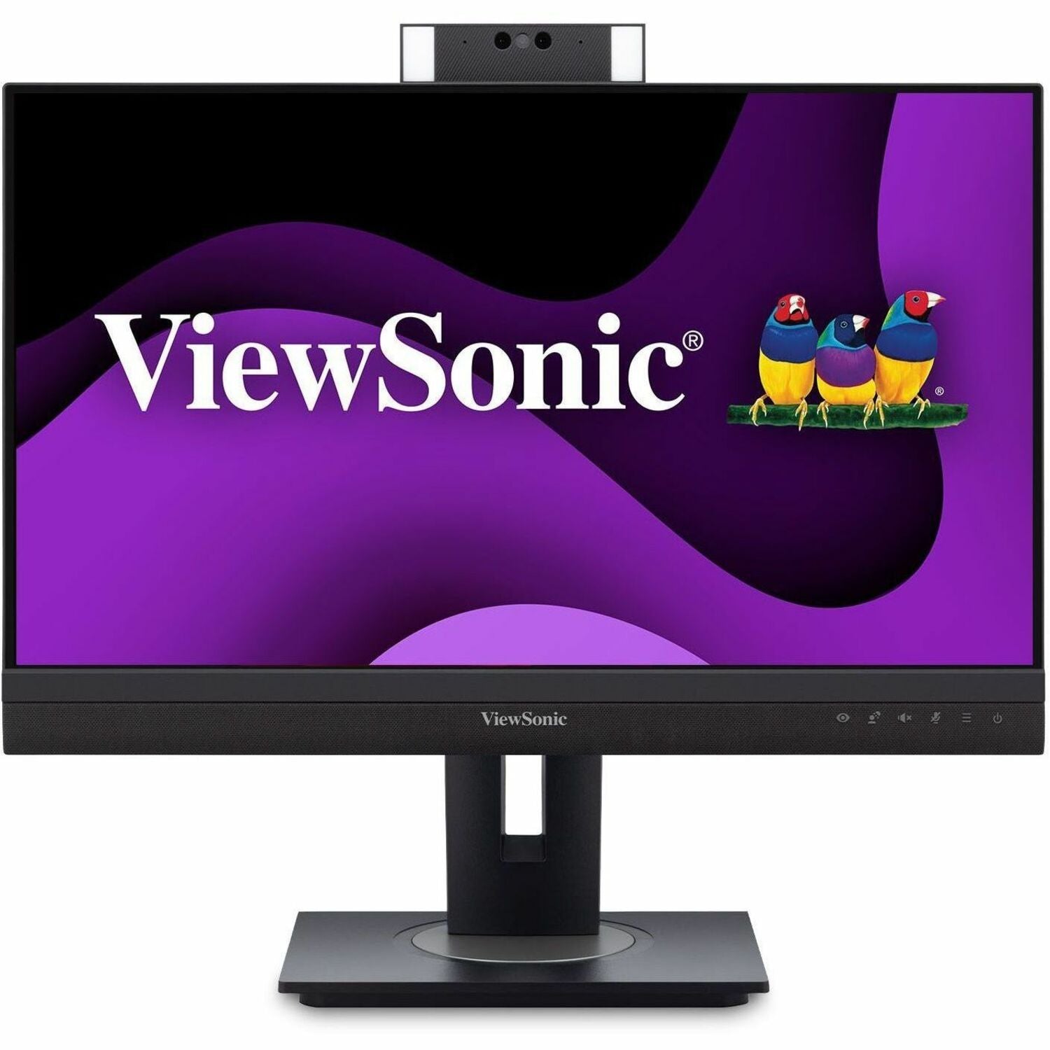 ViewSonic VG2457V 24 Inch 1080p Video Conference Docking Monitor with Windows Hello Compatible IR Webcam, Advanced Ergonomics, and 90W USB C for Home and Office - VG2457V