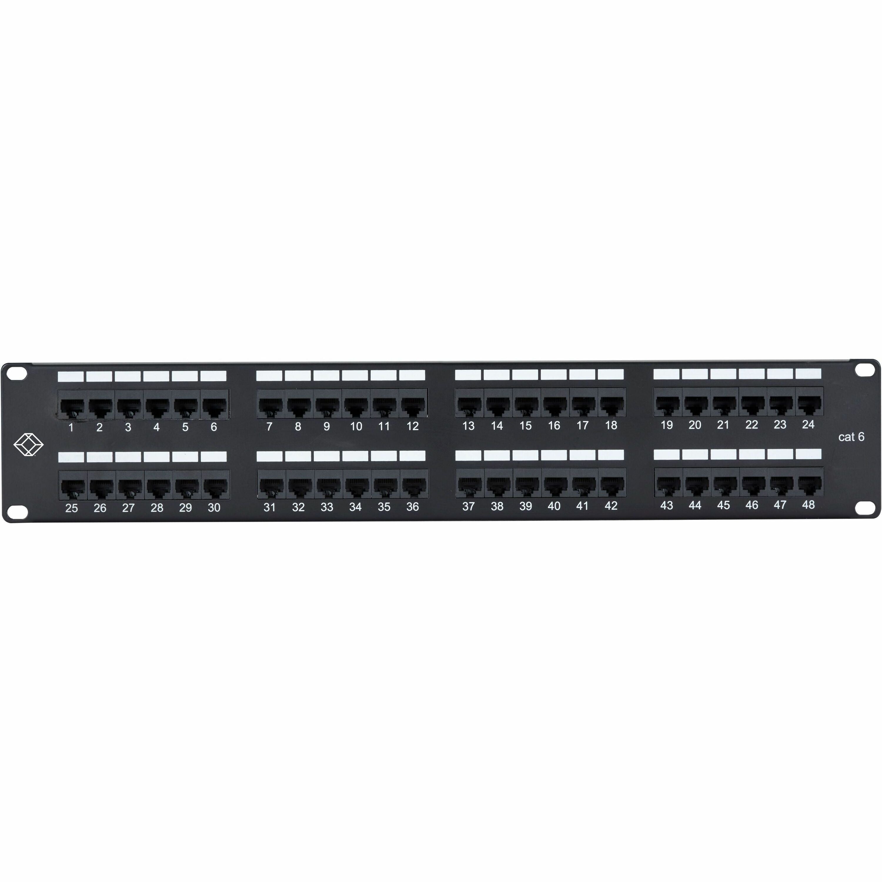 Black Box Connect CAT6 Punchdown Patch Panel - Unshielded - JPM648A-R2