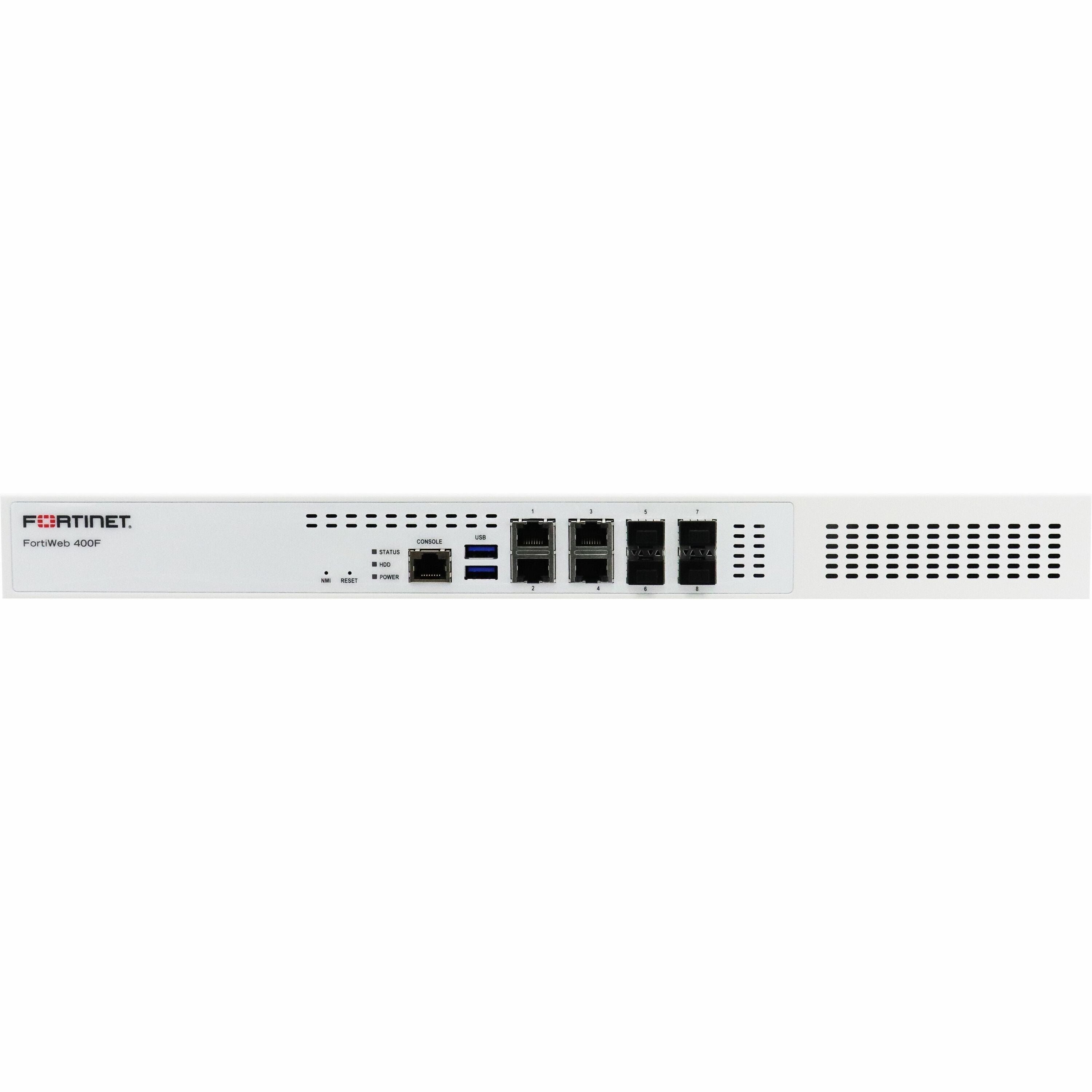 Fortinet FortiWeb 400F Network Security/Firewall Appliance - FWB-400F-BDL-725-12