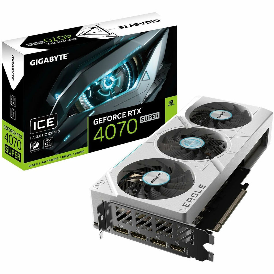 Gigabyte NVIDIA GeForce RTX 4070 SUPER Graphic Card - 12 GB GDDR6X - GV-N407SEAGLEOC ICE-12GD