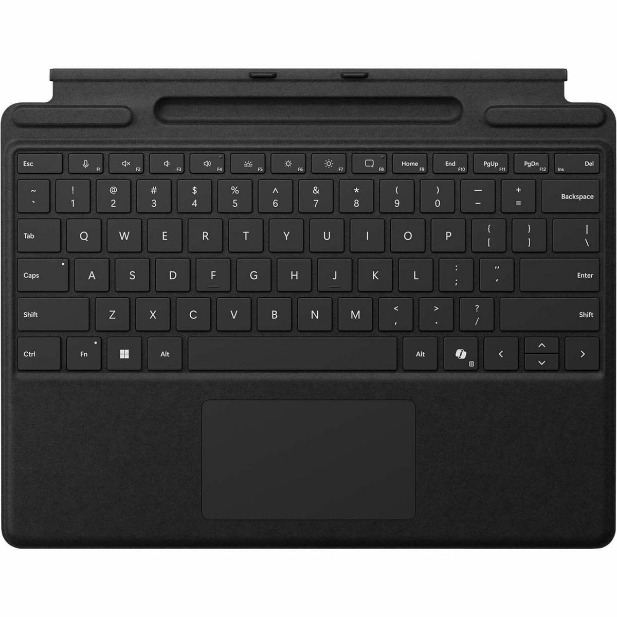 Microsoft Keyboard/Cover Case Microsoft Surface Pro 9, Surface Pro 8, Surface Pro 10, Surface Pro 11 Tablet - English Keyboard - Black - 8XB-00162