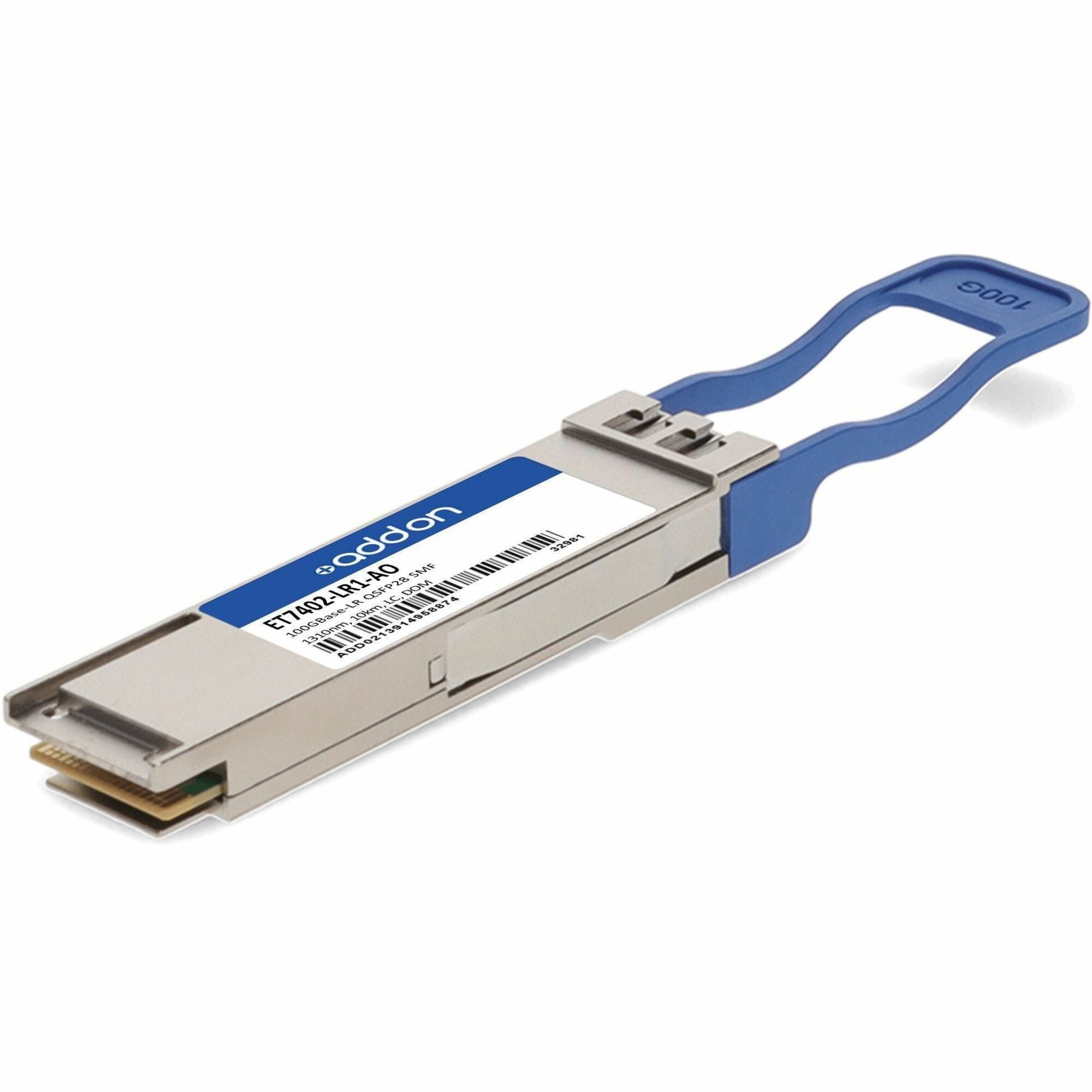 AddOn Edge-corE&reg; ET7402-LR1 Compatible TAA 100GBase-LR QSFP28 Single Lambda Transceiver (SMF, 1310nm, 10km, LC, DOM, with FEC) - ET7402-LR1-AO
