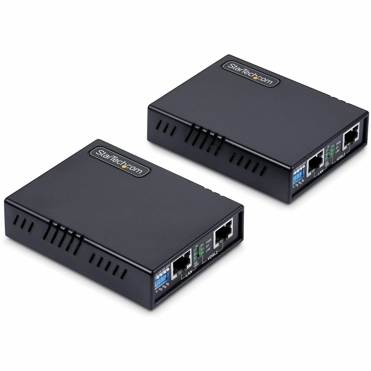 StarTech.com VDSL2 Ethernet Extender Kit over Single Pair Wire, Up to 0.6mi (1km) LAN Repeater over RJ11/CAT5e/CAT6, Replaces 110VDSLEXT - VDSL-LAN-EXTENDER-1G