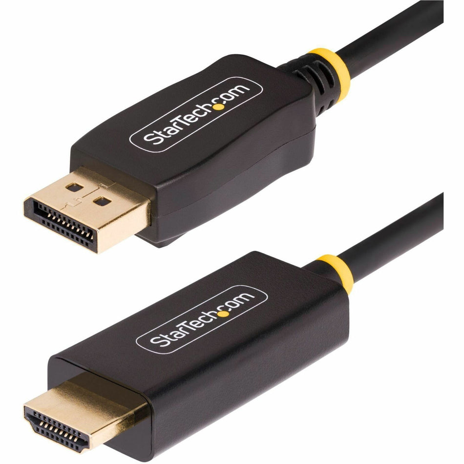 StarTech.com 3.3ft (1m) DisplayPort to HDMI Adapter Cable, 4K 60Hz with HDR, DP to HDMI 2.0b Cable, Active Video Converter - 3F-DP-HDMI-4K60-HDR