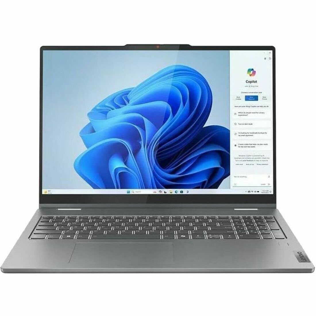 Lenovo IdeaPad 5 16IRU9 83DU0005US 16" Touchscreen Convertible 2 in 1 Notebook - WUXGA - Intel Core 5 120U - 8 GB - 512 GB SSD - English (US) Keyboard - Luna Gray - 83DU0005US