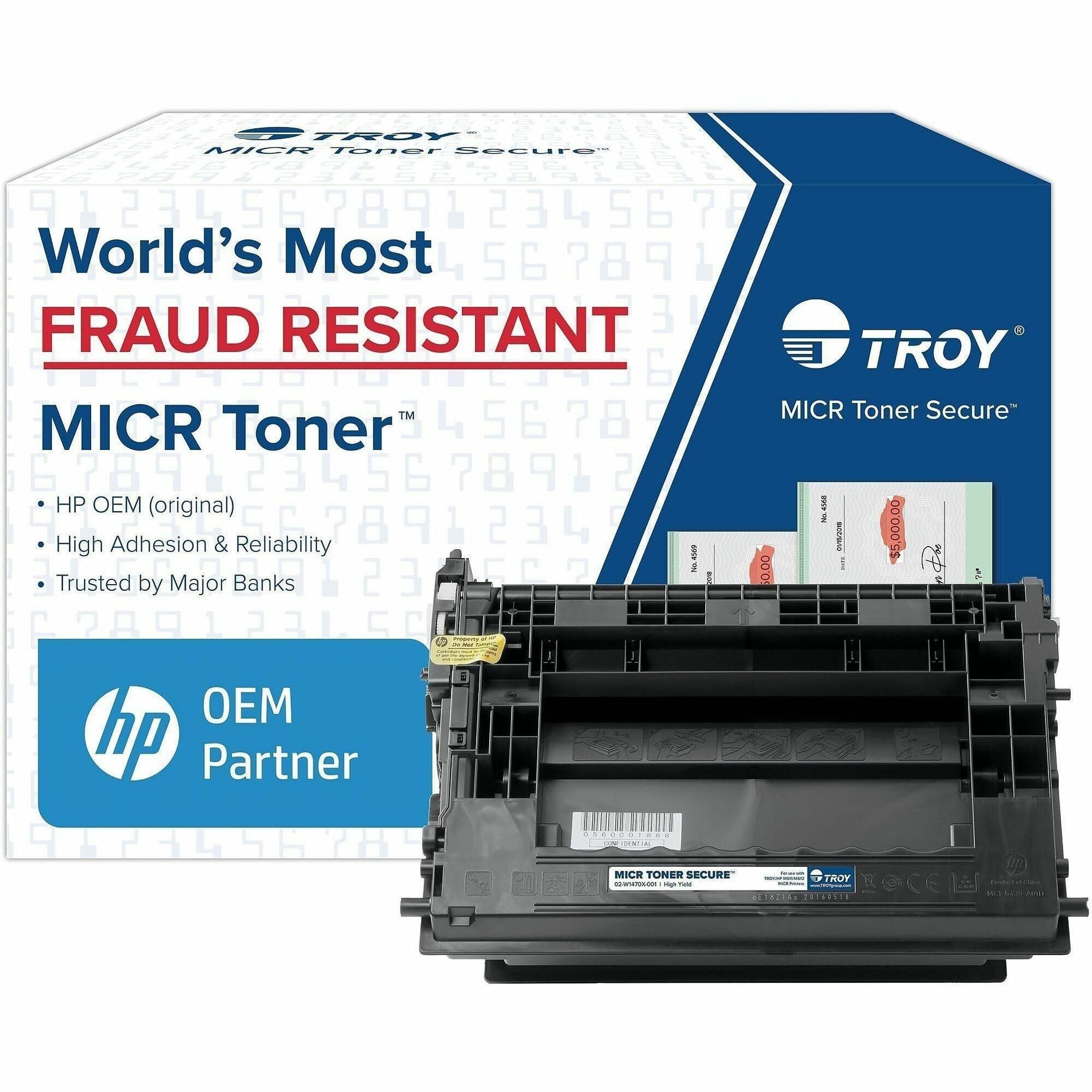 Troy Toner Secure MICR Standard Yield Laser Toner Cartridge - Alternative for HP 147A (W1470A) - Black - 1 Each - 02-W1470A-0E1