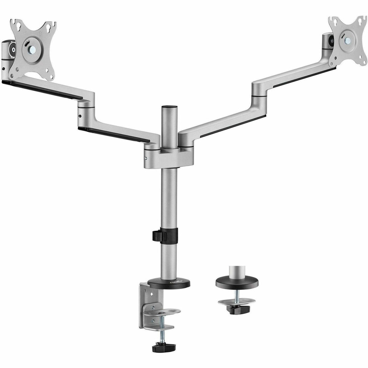 Rocstor Mounting Arm for LED Display, Monitor - Aluminum Silver - Landscape/Portrait - Y10N019-S1