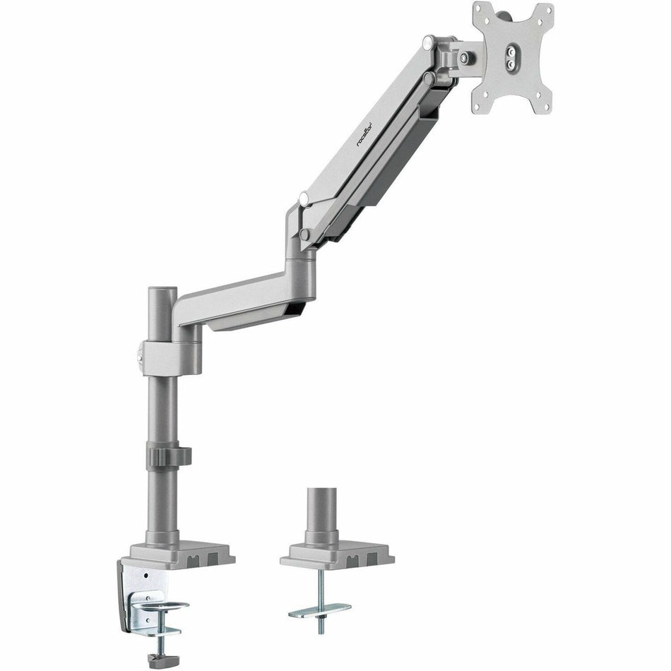 Rocstor ErgoReach Y10N021-S1 Mounting Arm for Monitor, Flat Panel Display - Silver - Landscape/Portrait - Y10N021-S1