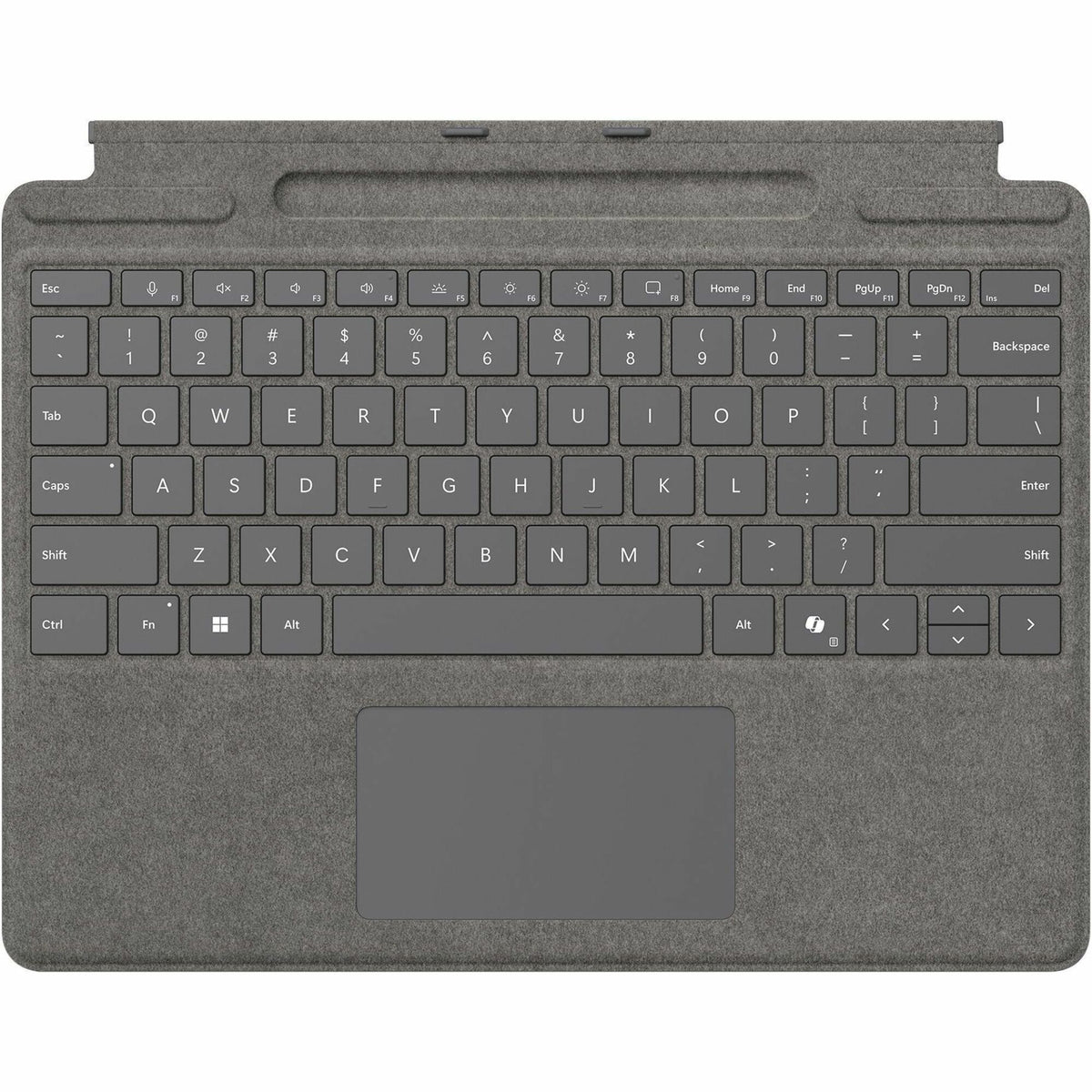 Microsoft Keyboard/Cover Case Microsoft Surface Pro 10, Surface Pro 8, Surface Pro 9, Surface Pro X Tablet - Platinum - 8XB-00186