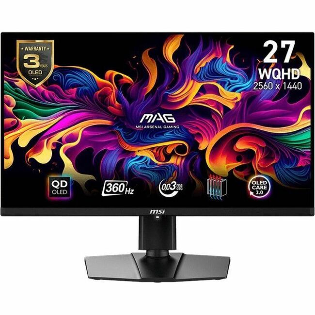 MSI MAG 271QPX 27" Class WQHD Gaming OLED Monitor - 16:9 - MAG271QPXQDOLED