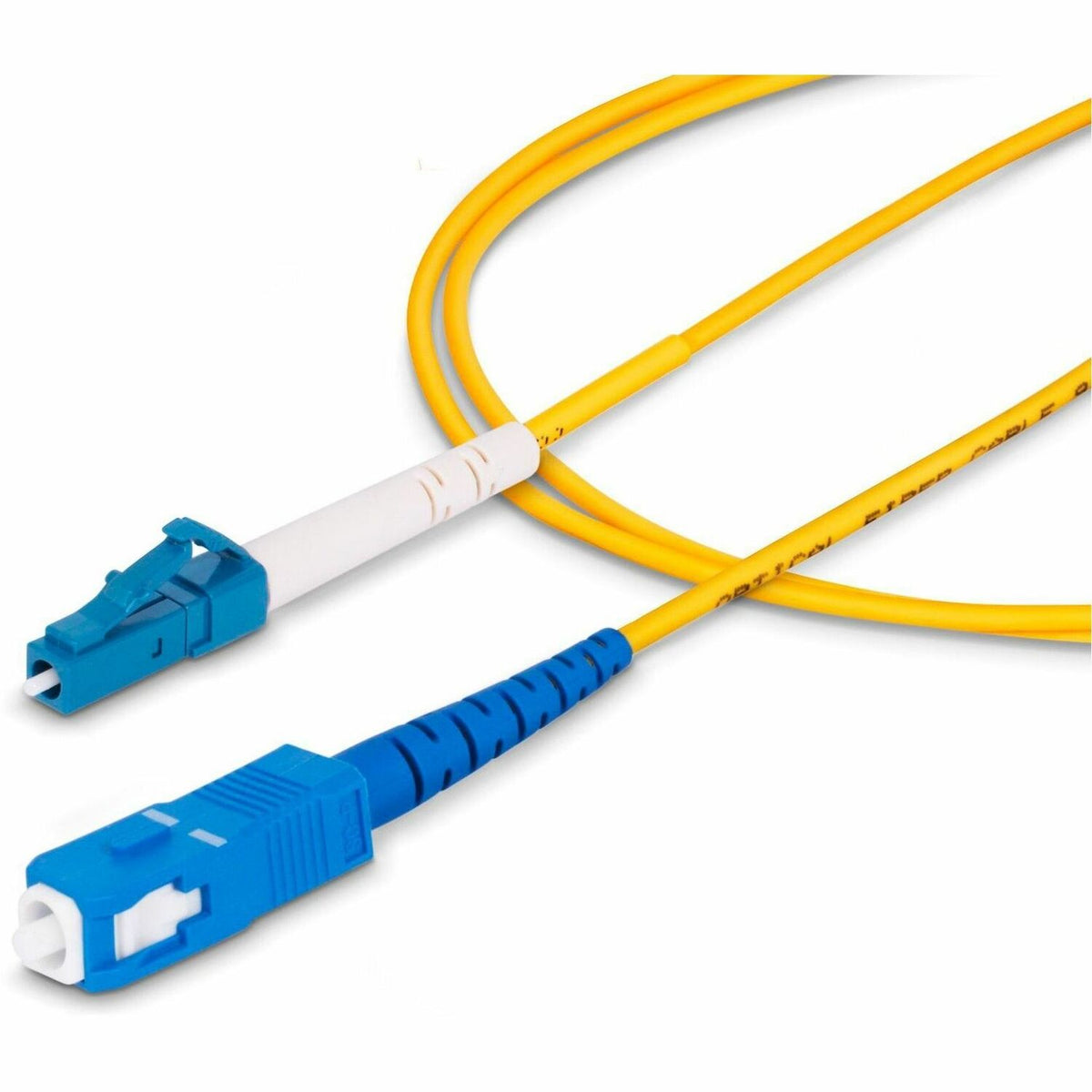 StarTech.com 2m (6.6ft) LC to SC (UPC) OS2 Single Mode Simplex Fiber Optic Cable, 9/125, 40G/100G, Low Insertion Loss, LSZH Jumper Cord - SPSMLCSC-OS2-2M