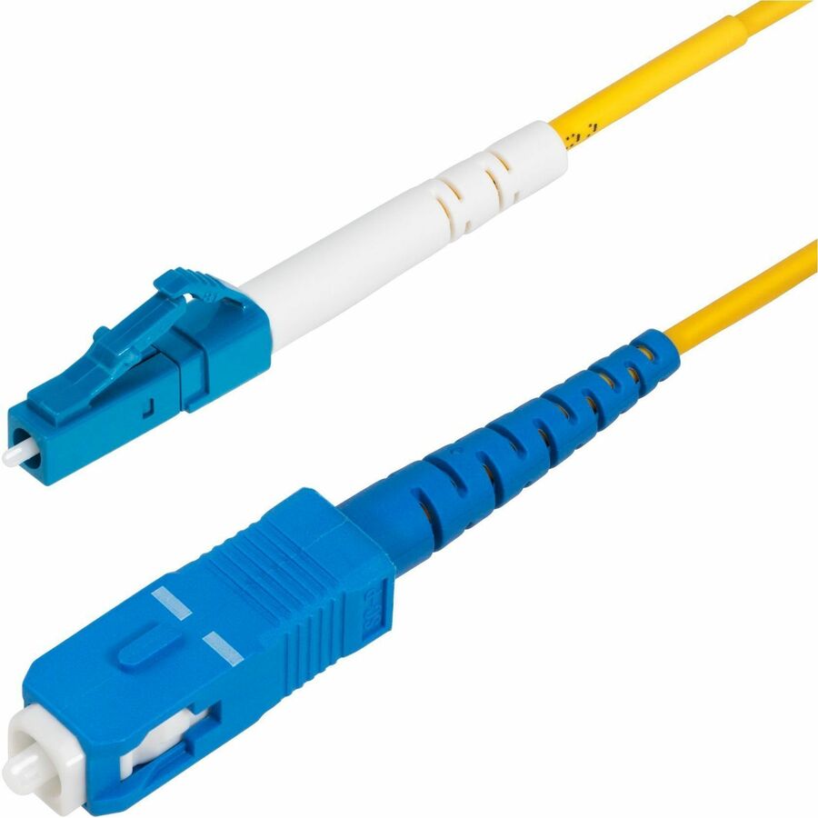 StarTech.com 2m (6.6ft) LC to SC (UPC) OS2 Single Mode Simplex Fiber Optic Cable, 9/125&micro;m, 40G/100G, LSZH Fiber Patch Cord - SPSMLCSC-OS2-2M